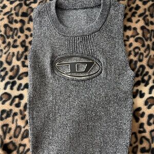 Diesel gray glittery Sleeveless Top